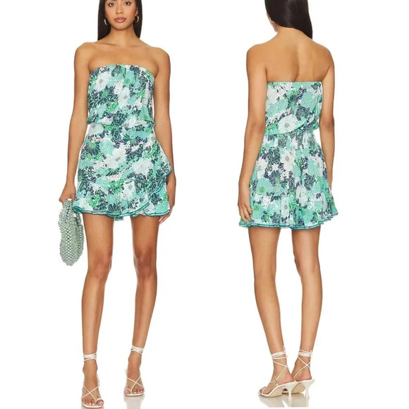 Poupette St. Barth Dresses & Skirts - Poupette St. Barth Ambra Dress in Aqua Floral